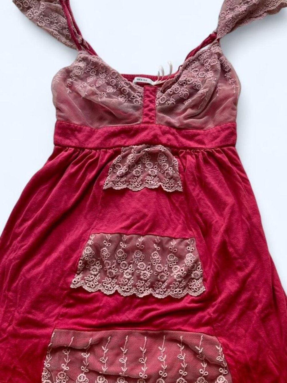 Kimchi Blue Urban Outfitters Vintage Y2K Lace Babydoll Top Micro Dress S - Picture 2 of 6